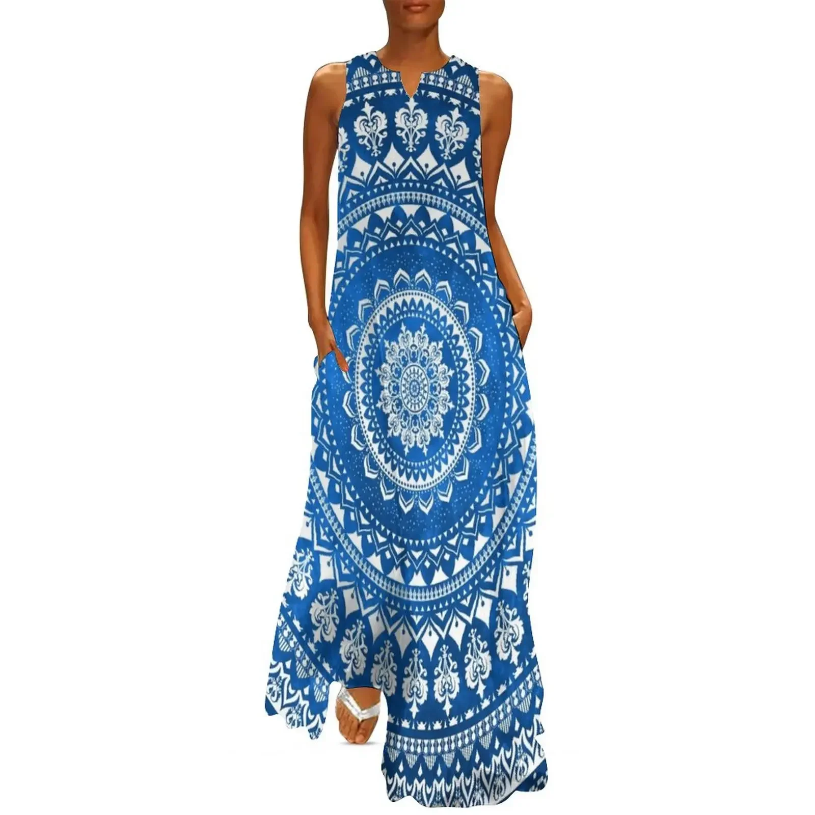 Mandala Blue Long Dress long dress women summer Female clothing summer dress woman 2025 trendy bandage
Mandala Blue Long Dress long dress women summer Female clothing summer dress woman 2025 trendy bandage