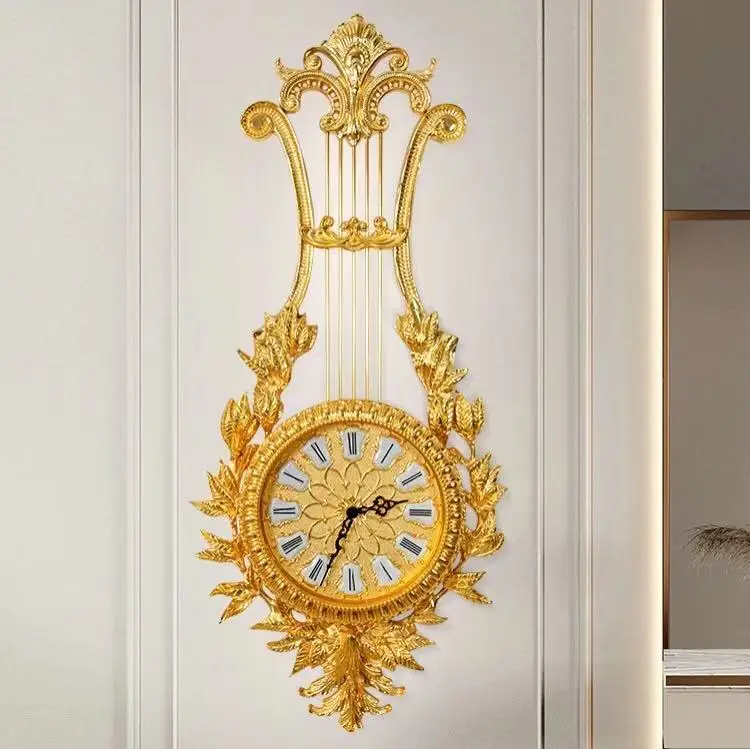 European Gold-Plated Copper Crystal Wall Clock Home Stereo Wall Clock, Silent Family Hotel Wall Clock
European Gold-Plated Copper Crystal Wall Clock Home Stereo Wall Clock, Silent Family Hotel Wall Clock