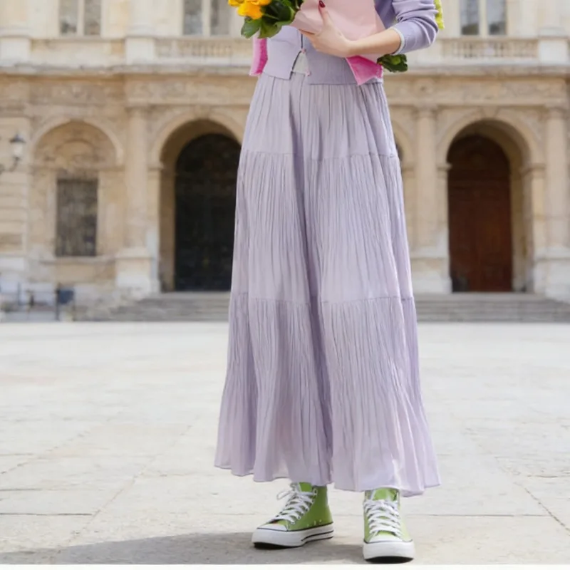 Miyake Pleated Skirt Plisse Spring 2026 Collection Pleats Slim-Fit Long A-Line Fold Jupe Slim Youthful High-Waisted Skirt
Miyake Pleated Skirt Plisse Spring 2026 Collection Pleats Slim-Fit Long A-Line Fold Jupe Slim Youthful High-Waisted Skirt