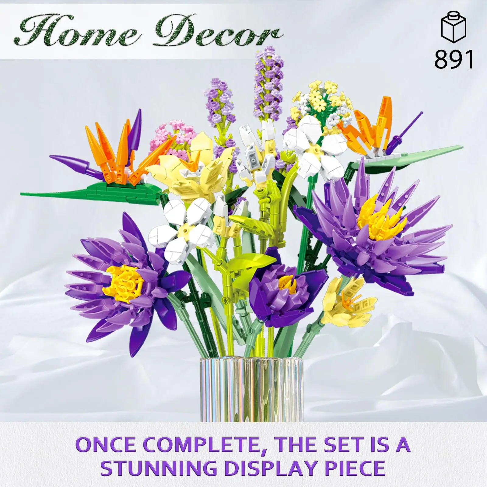891Pcs Creative Bird of Paradise Flower Bouquet Building Blocks Sets Gifts for Mother’s Day Kids and Adults Office or Home Decor
891Pcs Creative Bird of Paradise Flower Bouquet Building Blocks Sets Gifts for Mother’s Day Kids and Adults Office or Home Decor