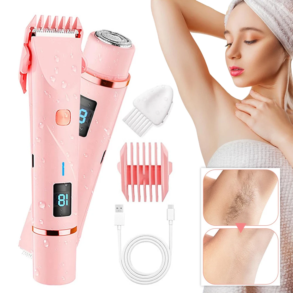 2 In 1 Dual-Head Women Electric Shaver Face Body Bikini Trimmer Digital Display Wet Dry Use Trimmer For Create A Perfect Figure
2 In 1 Dual-Head Women Electric Shaver Face Body Bikini Trimmer Digital Display Wet Dry Use Trimmer For Create A Perfect Figure