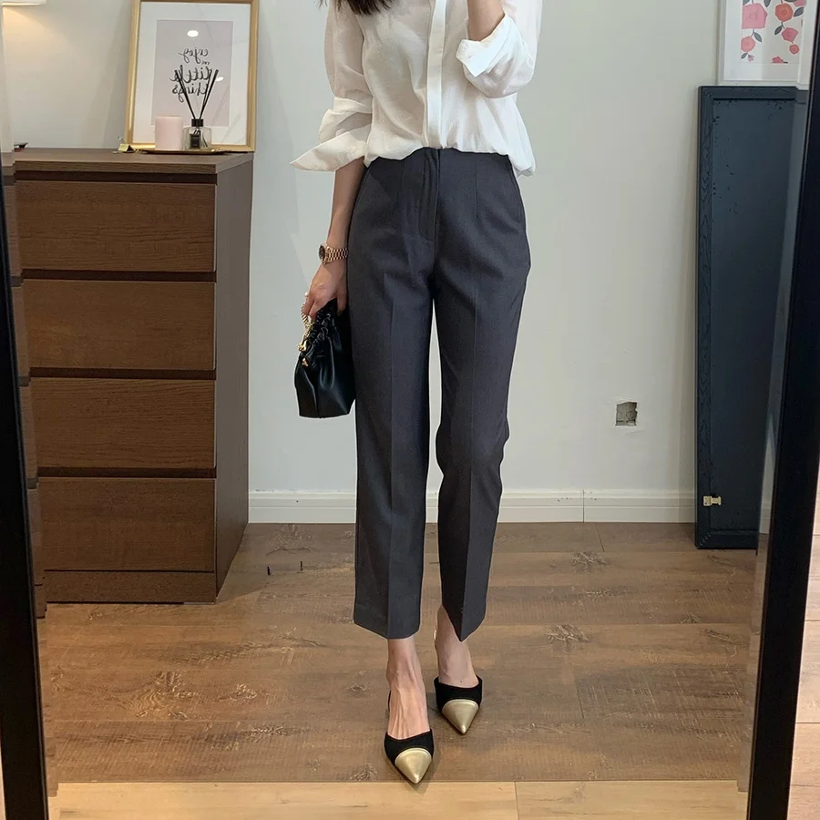 High Waist Casual Pants Elegant Commute Basic Quality Simple Style Autumn Long Trousers Versatile Casual West Pants
High Waist Casual Pants Elegant Commute Basic Quality Simple Style Autumn Long Trousers Versatile Casual West Pants