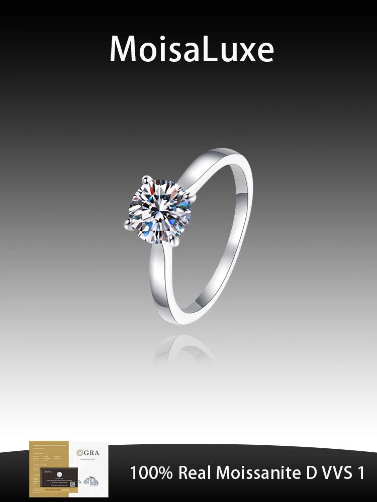 MoisaLuxe Official Store GRA Moissanite Plata Sterling 925 Silver Women's Douyin Same Sterling Silver Classic Four Claws
MoisaLuxe Official Store GRA Moissanite Plata Sterling 925 Silver Women's Douyin Same Sterling Silver Classic Four Claws