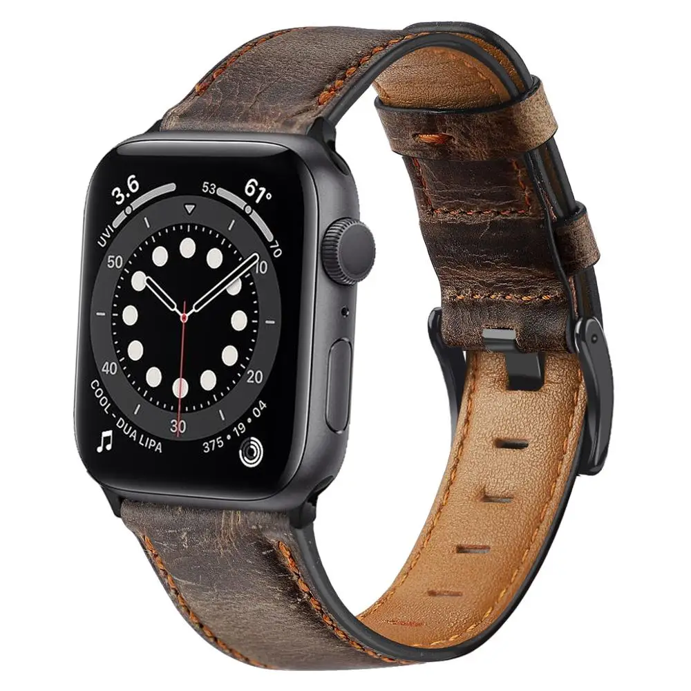 Retro Cow Leather Strap For Apple Watch 7 Band 45mm 41mm 44mm 40mm Correa Watchband Bracelet iWatch Series SE 6 5 4 3 38mm 42mm
Retro Cow Leather Strap For Apple Watch 7 Band 45mm 41mm 44mm 40mm Correa Watchband Bracelet iWatch Series SE 6 5 4 3 38mm 42mm