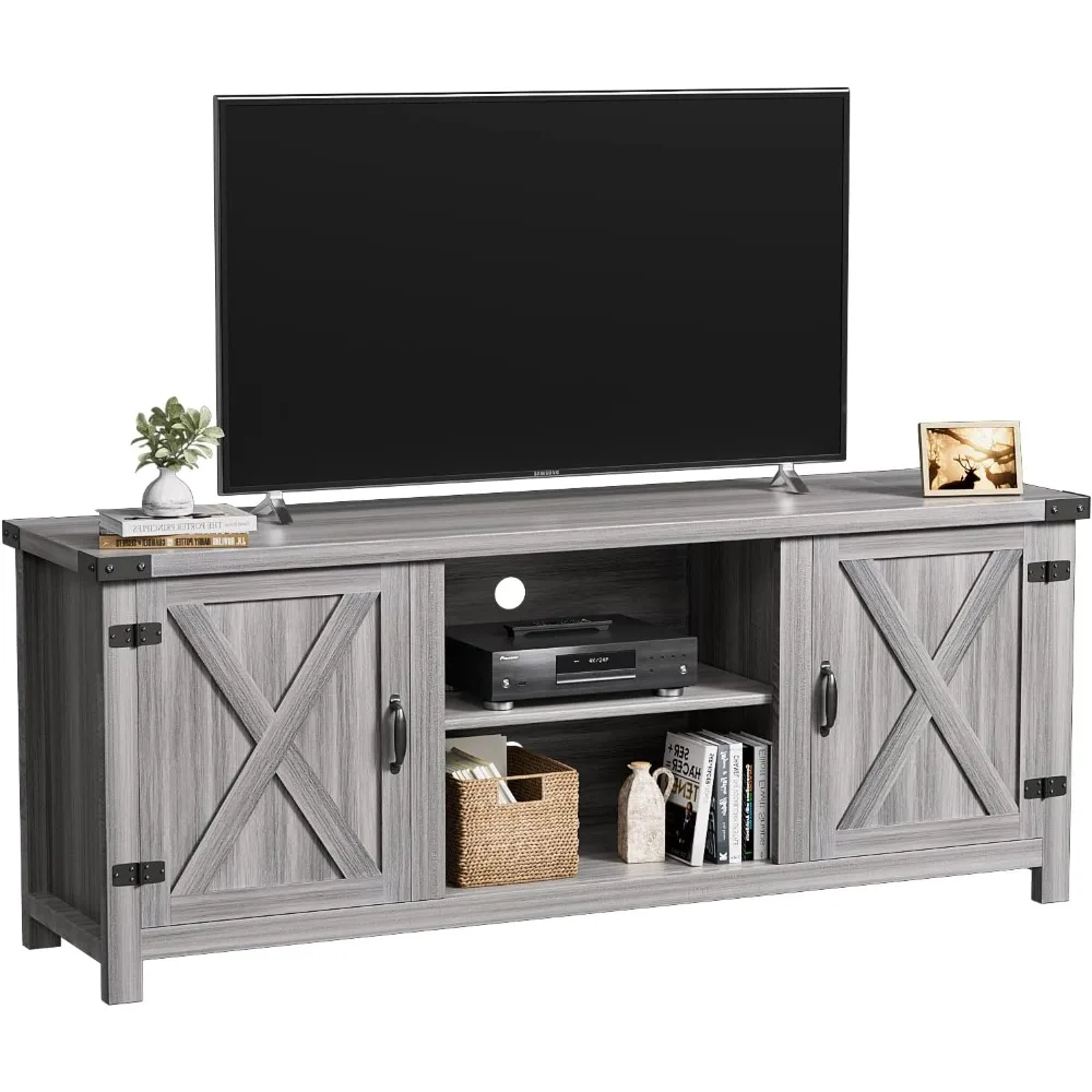 Modern Farmhouse TV Stand with Two Barn Doors and Storage Cabinets,Living Room Furniture,Entertainment Center Console Table
Modern Farmhouse TV Stand with Two Barn Doors and Storage Cabinets,Living Room Furniture,Entertainment Center Console Table