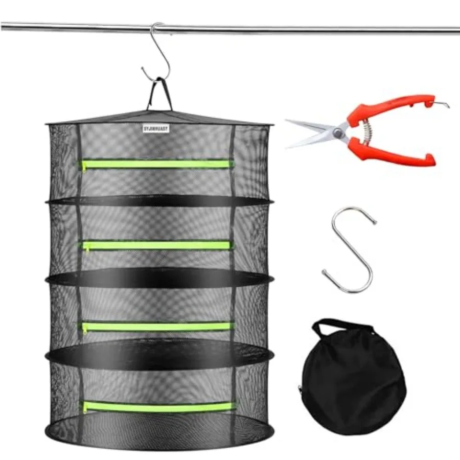 Herb Drying Rack - Breathable Mesh, Hanging with Zipper for Plants, Seeds, and Buds
Herb Drying Rack - Breathable Mesh, Hanging with Zipper for Plants, Seeds, and Buds