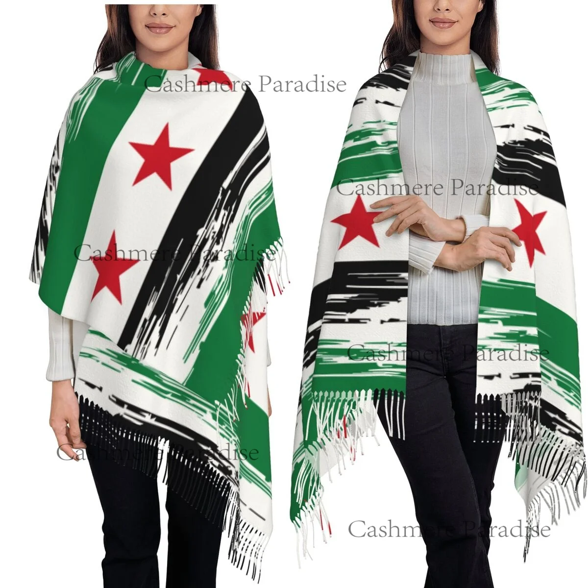 Flag Of Syria 1961 1963 Women's Pashmina Shawl Wraps Fringe Scarf Long Large Scarf
Flag Of Syria 1961 1963 Women's Pashmina Shawl Wraps Fringe Scarf Long Large Scarf
