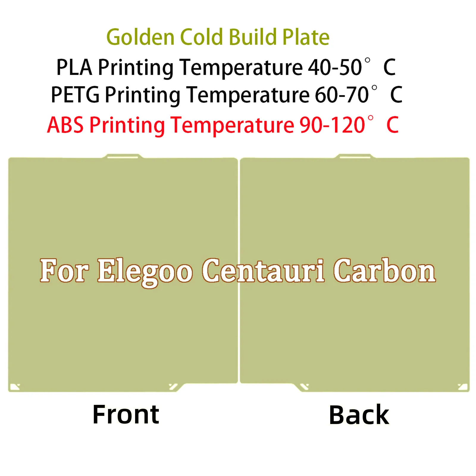 PEI Pro Cold Plate For Elegoo Centauri Carbon Double Sided Printing 261mm*270mm Glacier Cold Build Plate 3D Printer Parts
PEI Pro Cold Plate For Elegoo Centauri Carbon Double Sided Printing 261mm*270mm Glacier Cold Build Plate 3D Printer Parts