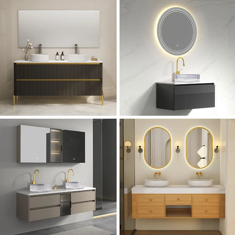 Индивидуальный шкаф для ванной комнаты из цельного дерева, каменная плита, стиральный стол, простой умный зеркальный шкаф для ванной комнаты, заводское хранилище
Индивидуальный шкаф для ванной комнаты из цельного дерева, каменная плита, стиральный стол, простой умный зеркальный шкаф для ванной комнаты, заводское хранилище