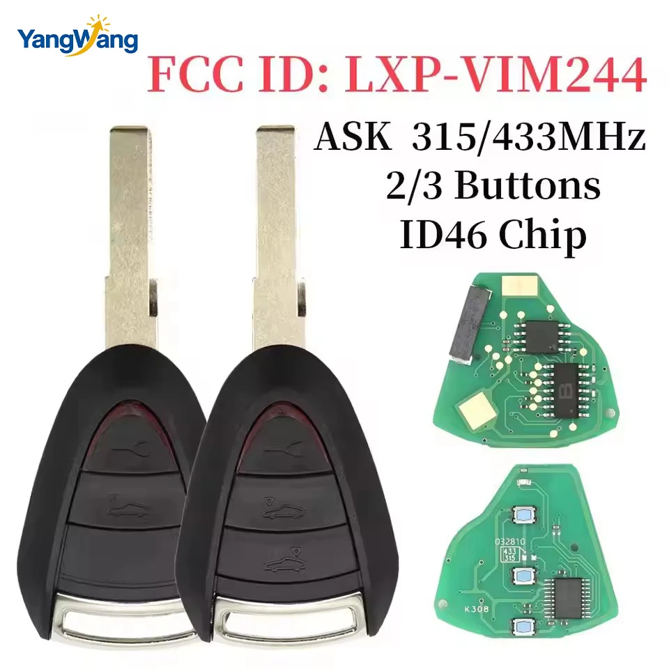 Y W Llave remota de coche Xuri para Porsche Carrera Cayman 911 987 996 997 Boxster S 2S 4S Turbo Targa 315/433MHz ID: 46 CHIP
Y W Llave remota de coche Xuri para Porsche Carrera Cayman 911 987 996 997 Boxster S 2S 4S Turbo Targa 315/433MHz ID: 46 CHIP