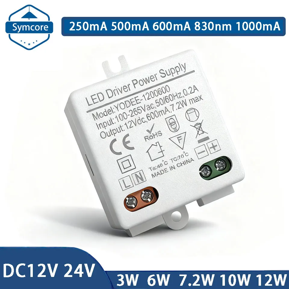 Светодиодный привод 3W 6W 7.2W 10W 12W DC12V 24V Трансформатор освещения Ток 250MA 500MA 830MA 600MA Для источника питания светодиодных лент
Светодиодный привод 3W 6W 7.2W 10W 12W DC12V 24V Трансформатор освещения Ток 250MA 500MA 830MA 600MA Для источника питания светодиодных лент