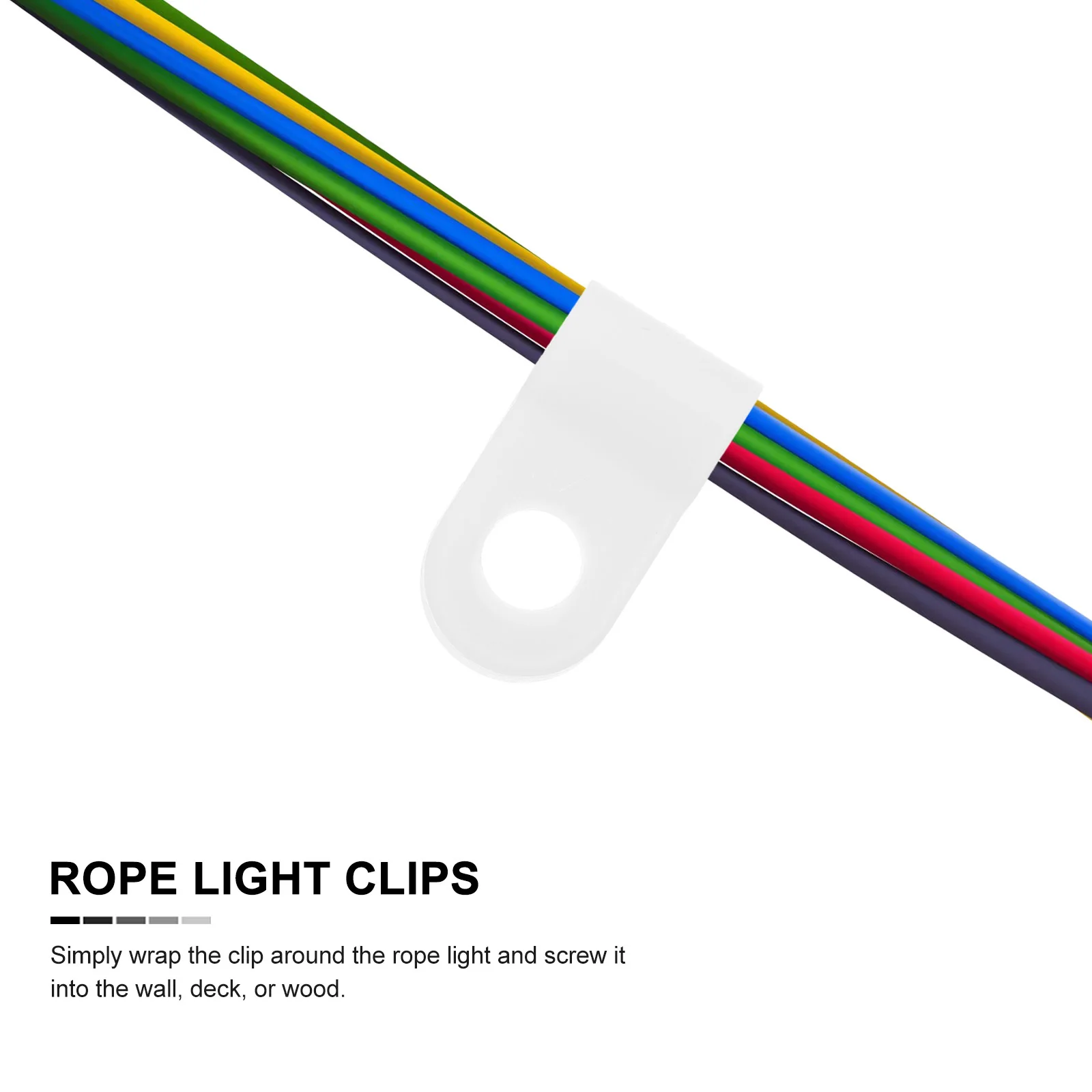 100Pcs Wire Clamp PVC Rope Light Clips Durable Cable Holder for Outdoor Indoor Power Cord Management Rope Light Clips
100Pcs Wire Clamp PVC Rope Light Clips Durable Cable Holder for Outdoor Indoor Power Cord Management Rope Light Clips