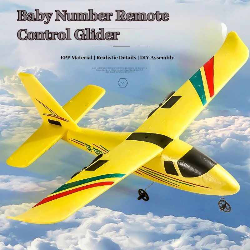 New QF002 Glider Handmade Aircraft Model Assembly Training Two Channel Remote Controlled Aircraft