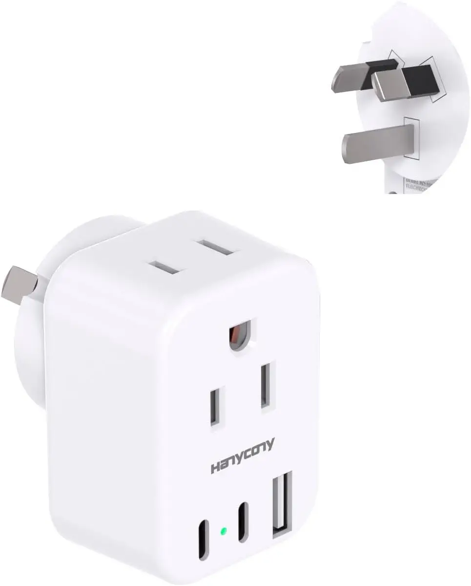 Universal AU NZ Power Plug Adapter, 2 Outlets 3 USB Ports, Travel Charger for Australia New Zealand China Argentina Fiji
Universal AU NZ Power Plug Adapter, 2 Outlets 3 USB Ports, Travel Charger for Australia New Zealand China Argentina Fiji