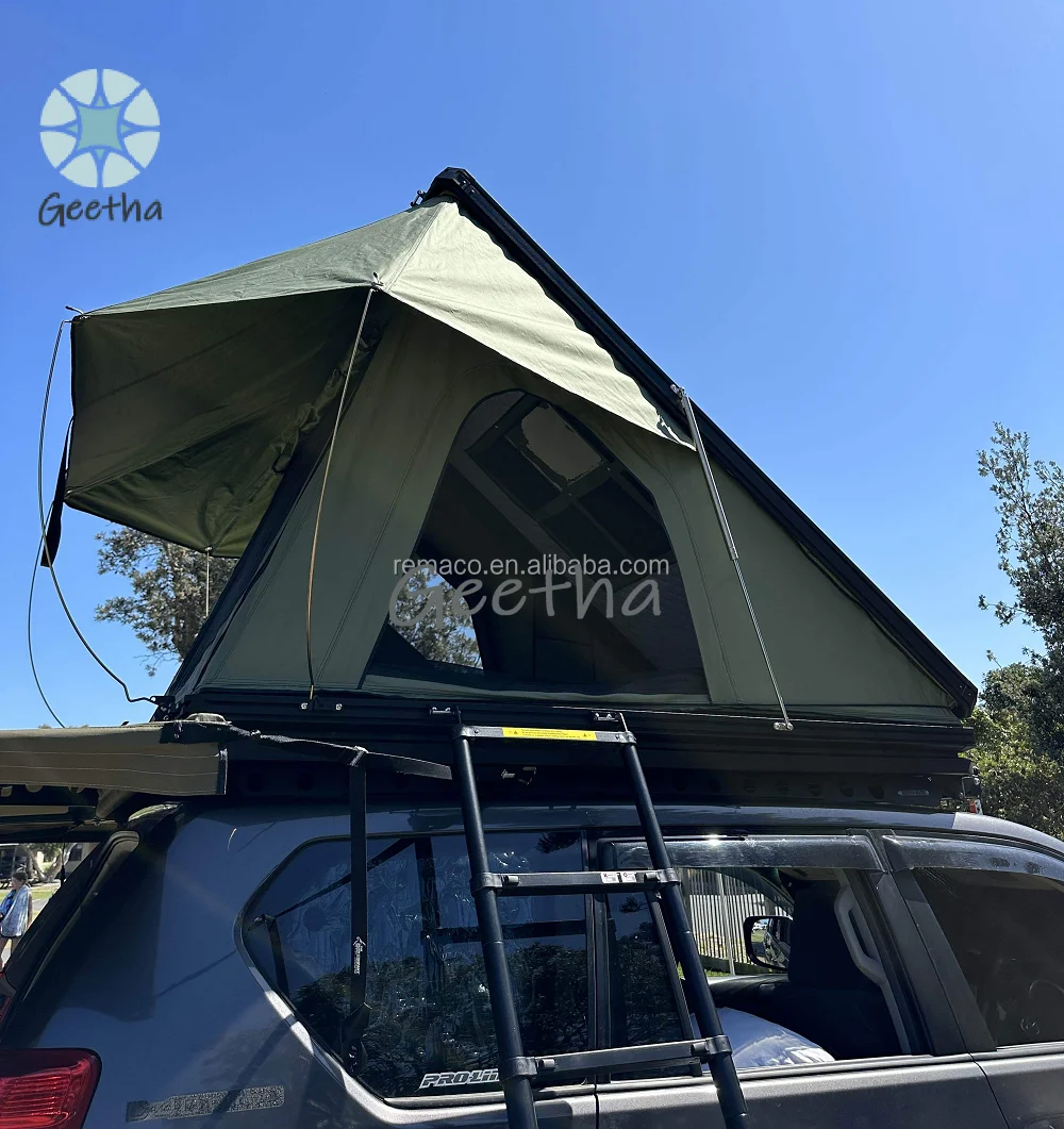 Wholesale 3-4 Person Triangle Camping Rooftop Tent Aluminum Roof Top Tent with Clamshell Hard Shell Rooftop Tents
Wholesale 3-4 Person Triangle Camping Rooftop Tent Aluminum Roof Top Tent with Clamshell Hard Shell Rooftop Tents