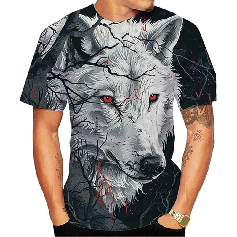 Funny 3D Wolf Print T Shirt For Men Hip Hop Trend Harajuku Streetwear Fashion Animal Pattern Loose Tops Casual Short Sleeve Tees
Funny 3D Wolf Print T Shirt For Men Hip Hop Trend Harajuku Streetwear Fashion Animal Pattern Loose Tops Casual Short Sleeve Tees