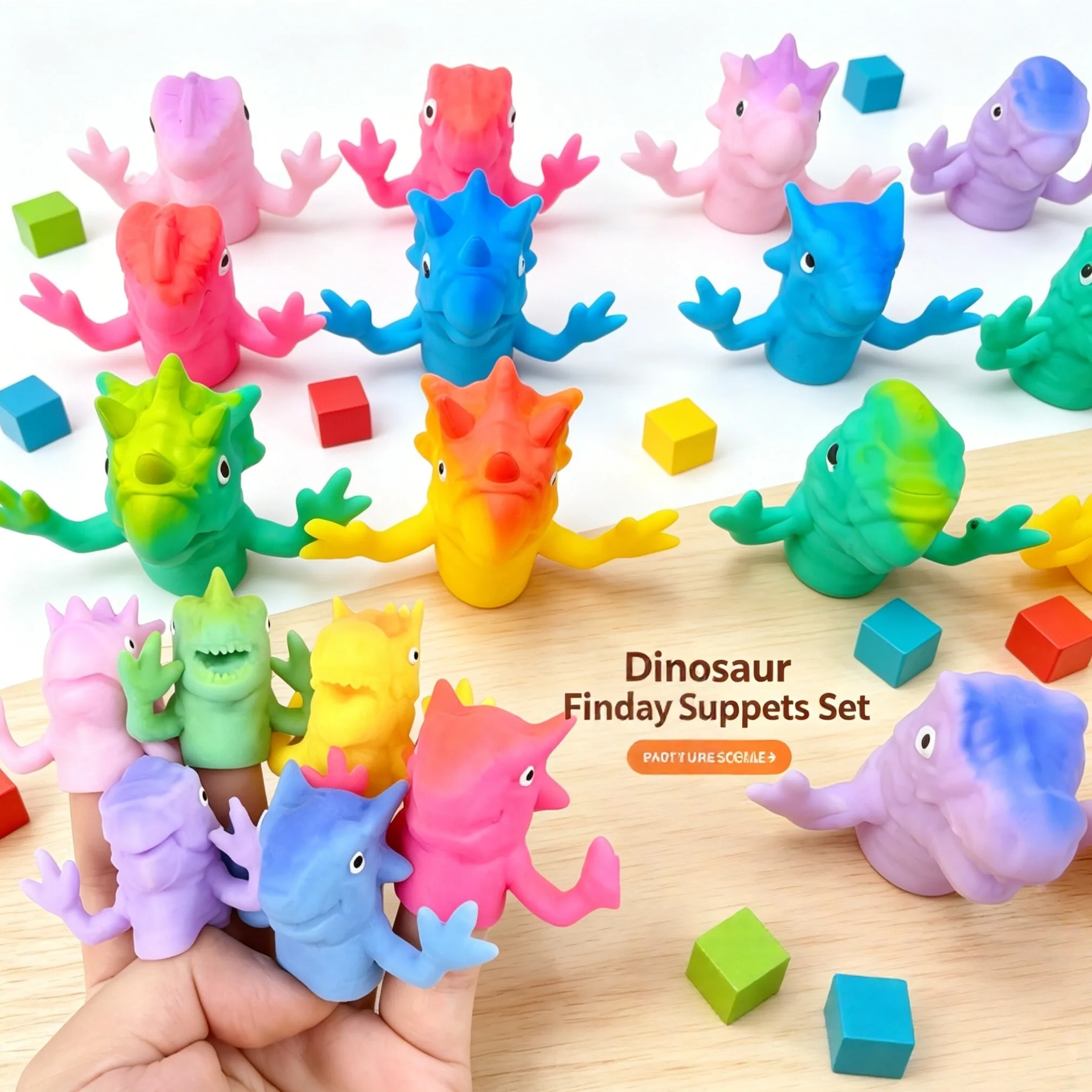 TPR Dinosaur Finger Puppet Set Soft Rubber Animal Finger Toys for Kids Parent Child Interactive Storytelling and Pretend Play
TPR Dinosaur Finger Puppet Set Soft Rubber Animal Finger Toys for Kids Parent Child Interactive Storytelling and Pretend Play