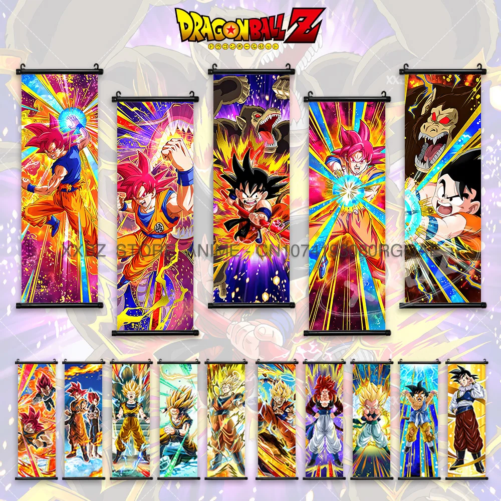Dragon Ball Z Scrolls Picture Goku Wall Art Vegeta Hanging Painting Kakarotto Home Room Decoration Super Saiyan Canvas Posters
Dragon Ball Z Scrolls Picture Goku Wall Art Vegeta Hanging Painting Kakarotto Home Room Decoration Super Saiyan Canvas Posters