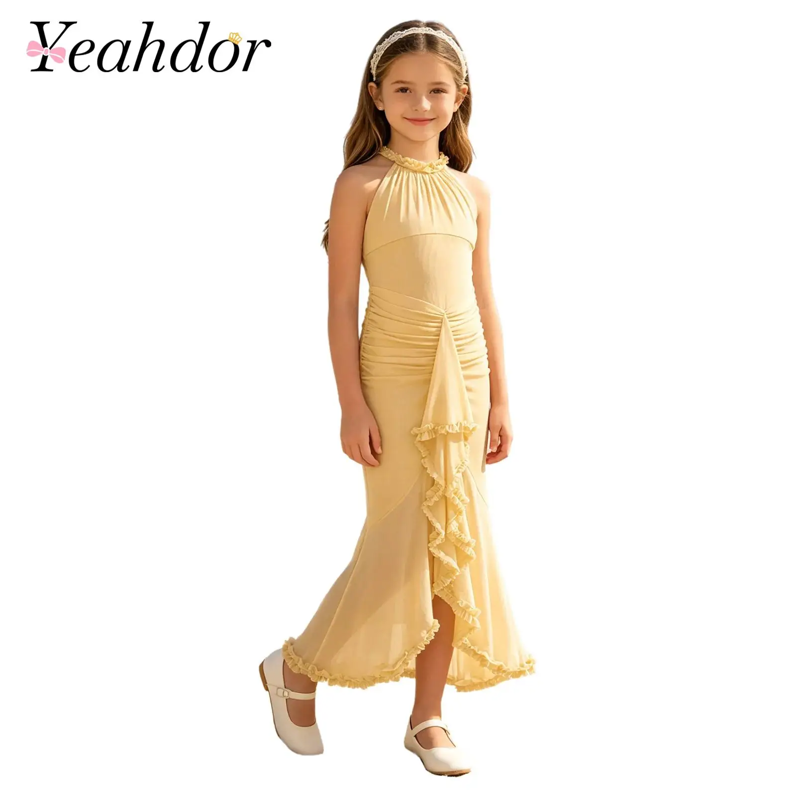 Kids Girls Mesh Mermaid Dress Halter Princess Vestidos Children Irregular Hem Pageant Dress Wedding Birthday Party Gown Robes
Kids Girls Mesh Mermaid Dress Halter Princess Vestidos Children Irregular Hem Pageant Dress Wedding Birthday Party Gown Robes