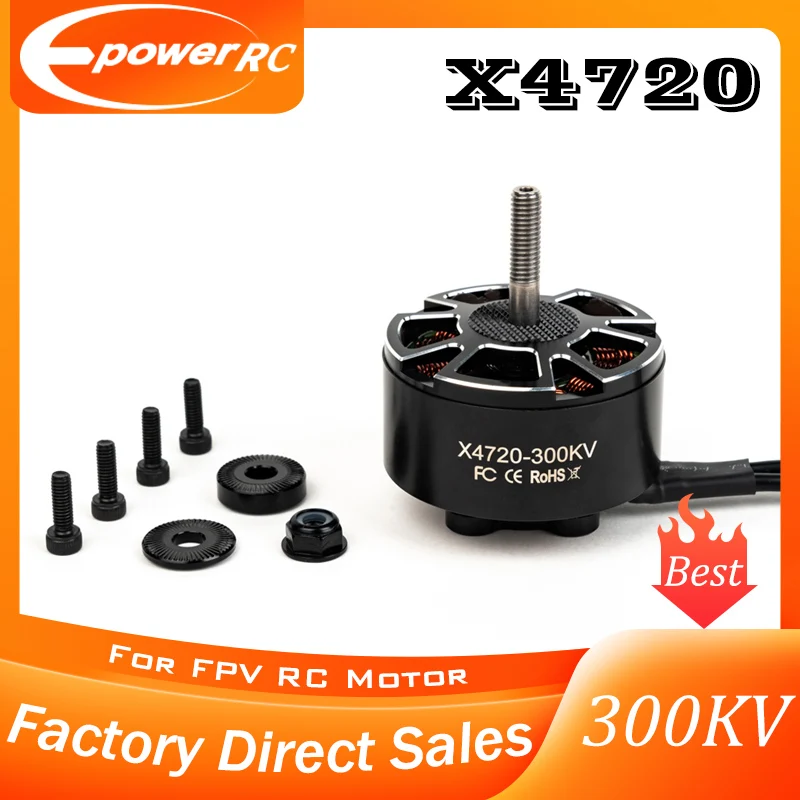 E-PowerRC X4720 300KV Outrunner Brushless Motor 12S 13-15inch High Performance FPV Long Range Drone Parts
E-PowerRC X4720 300KV Outrunner Brushless Motor 12S 13-15inch High Performance FPV Long Range Drone Parts