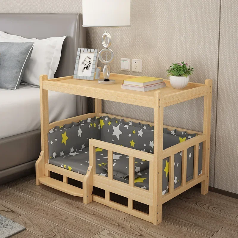 Dog bed above and below the ground Double solid wood Summer four seasons Teddy special bedside table Kennel cat bed Pet bed
Dog bed above and below the ground Double solid wood Summer four seasons Teddy special bedside table Kennel cat bed Pet bed