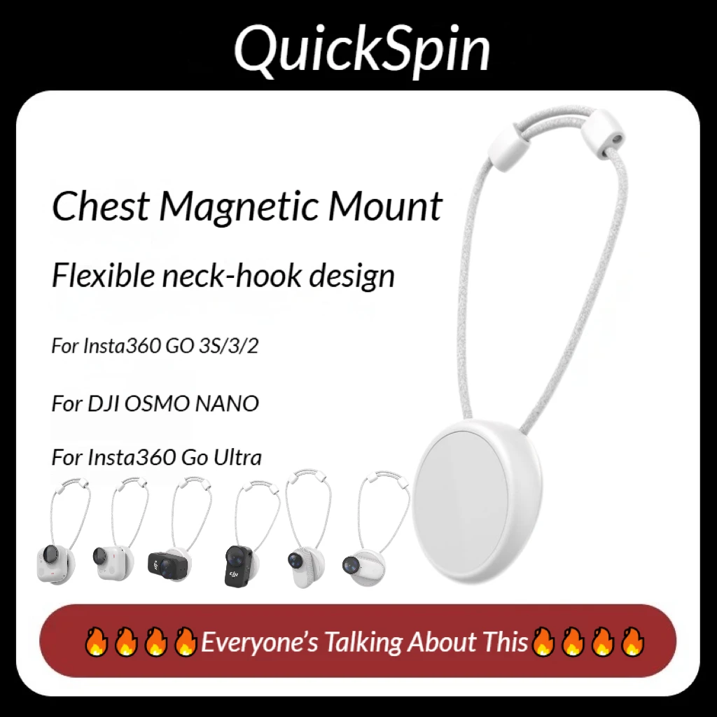 Chest Magnetic Mount Quick Release Neck Strap Holder Chest Magnetic Mount for Insta360 Go Ultra GO 3S/3/2 For DJI OSMO NANO
Chest Magnetic Mount Quick Release Neck Strap Holder Chest Magnetic Mount for Insta360 Go Ultra GO 3S/3/2 For DJI OSMO NANO