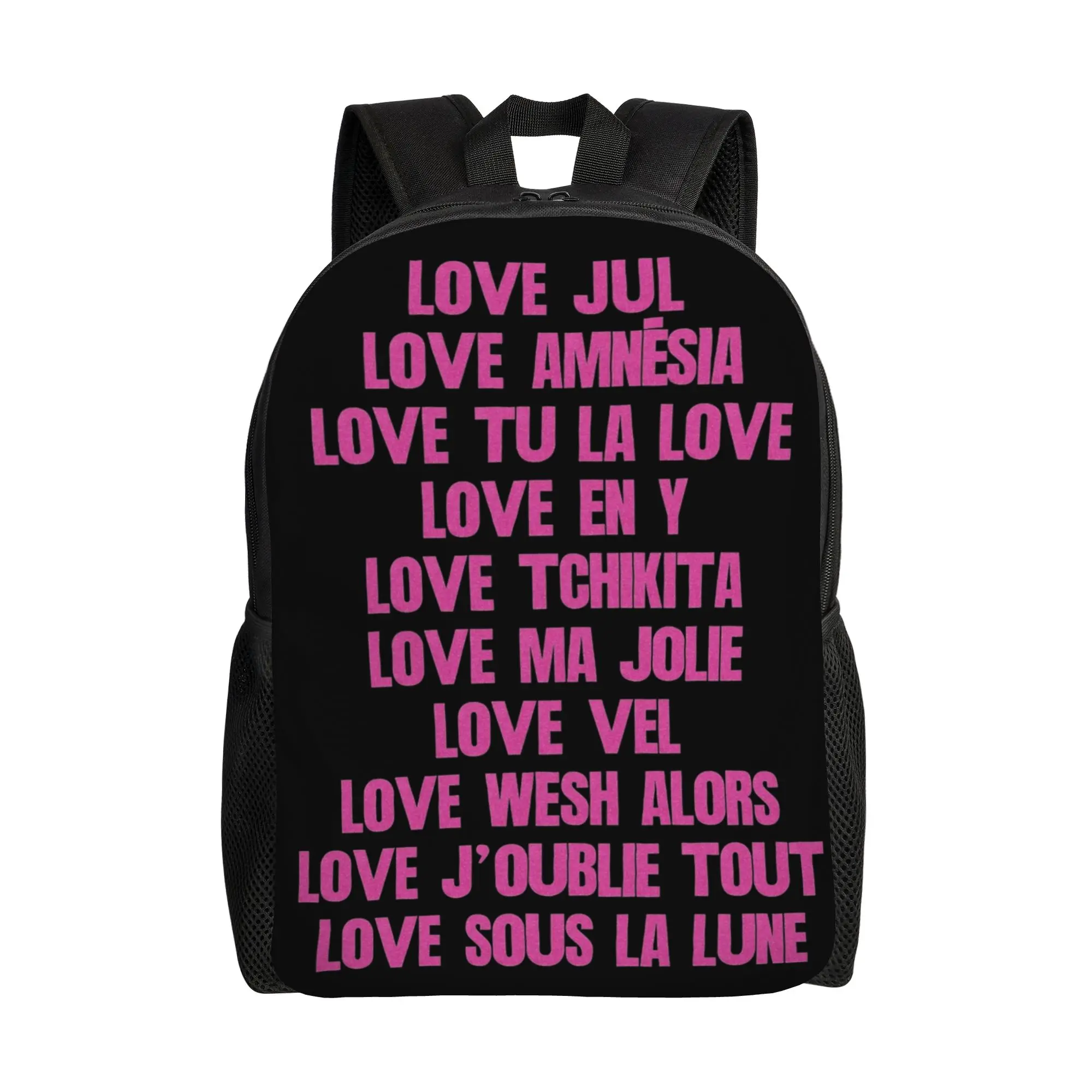 Рюкзак LOVE JUL PINK France Rapper, уличный рюкзак для мужчин, повседневная школьная сумка, рюкзак с индивидуальным принтом
Рюкзак LOVE JUL PINK France Rapper, уличный рюкзак для мужчин, повседневная школьная сумка, рюкзак с индивидуальным принтом