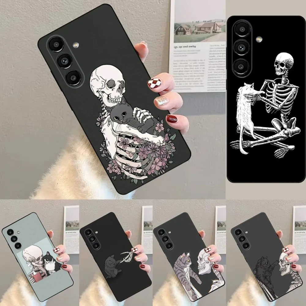 Skeleton Cat Painted Phone Case For Samsung S24,23,22,30,21,10,9,Ultra,Plus,Lite,FE,Soft Silicone Black Cover
Skeleton Cat Painted Phone Case For Samsung S24,23,22,30,21,10,9,Ultra,Plus,Lite,FE,Soft Silicone Black Cover