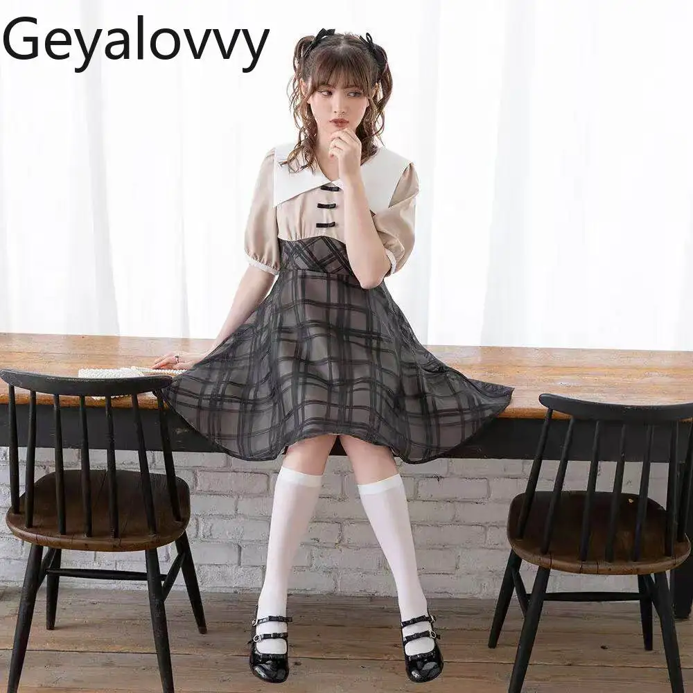 Летнее женское платье в японском стиле, в клетку, с V-образным вырезом, элегантное, приталенное, с матросским воротником, ретро, длинное, для женщин, новинка 2026 года
Летнее женское платье в японском стиле, в клетку, с V-образным вырезом, элегантное, приталенное, с матросским воротником, ретро, длинное, для женщин, новинка 2026 года