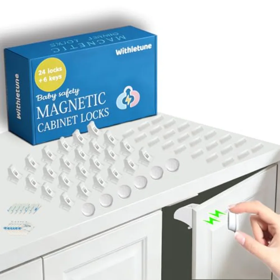 Baby proofing Magnetic Cabinet Locks Locks + 6 Keys - Baby latches for cabinets, Suitable for Kitchens Cabinets Drawer and Dres
Baby proofing Magnetic Cabinet Locks Locks + 6 Keys - Baby latches for cabinets, Suitable for Kitchens Cabinets Drawer and Dres