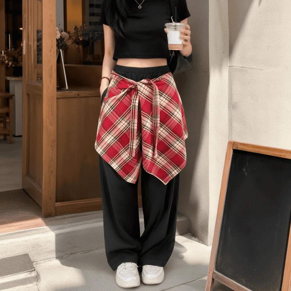 Half Body Skirt Irregular Plaid Skirt Underskirt Hip-hop Grid Wrap Skirt Lace Up Vintage Waist Seal Skirt Cool Girls
Half Body Skirt Irregular Plaid Skirt Underskirt Hip-hop Grid Wrap Skirt Lace Up Vintage Waist Seal Skirt Cool Girls