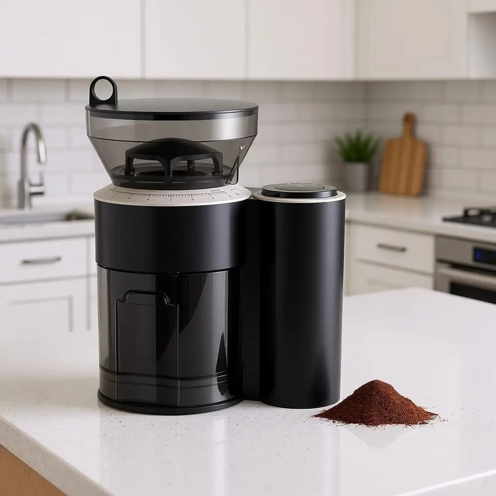 Cofee Grinder with Built-in Coffee Scale, Onyx Black
Cofee Grinder with Built-in Coffee Scale, Onyx Black