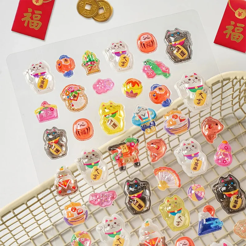 Cute Cartoon Maneki Neko 3D Dimensional Relief Crystal Sticker Diy Stationery Journal Phone Case Suitcase Girl Birthday Gifts
Cute Cartoon Maneki Neko 3D Dimensional Relief Crystal Sticker Diy Stationery Journal Phone Case Suitcase Girl Birthday Gifts