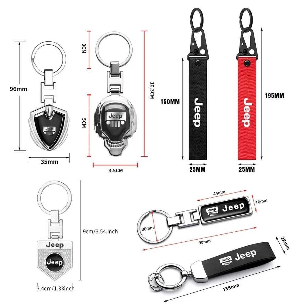 3D Metal Leather Car Keychain for Jeep Renegade Wrangler JK JL Grand Cherokee Fashion Auto Key Ring Pendant Interior Accessories
3D Metal Leather Car Keychain for Jeep Renegade Wrangler JK JL Grand Cherokee Fashion Auto Key Ring Pendant Interior Accessories