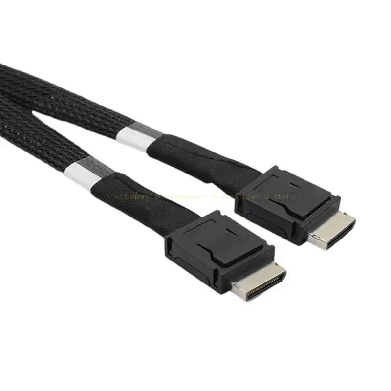 Server Connection Cable,High Performances SFF8611 8i to SFF8611 4ix2 Data Cable for Server Data Centers Workstations
Server Connection Cable,High Performances SFF8611 8i to SFF8611 4ix2 Data Cable for Server Data Centers Workstations