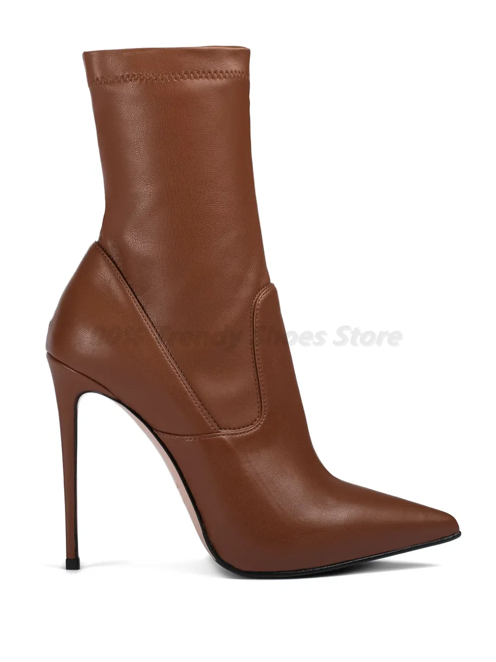 Retro Brown Pointed Fashion Boots High Heels Women's Short Boots Slim Boots Temperament Elastic Leather Bare Boots
Retro Brown Pointed Fashion Boots High Heels Women's Short Boots Slim Boots Temperament Elastic Leather Bare Boots