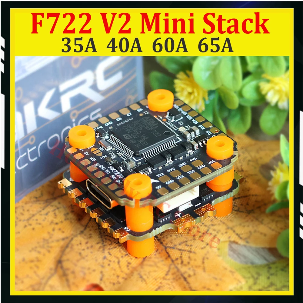 HAKRC F722 V2 mini Stack F722 Мини-контроллер полета Dual BEC W/35/40/60/65A 4in1 ESC DShot150/300/600/1200 ШИМ для FPV Drone
HAKRC F722 V2 mini Stack F722 Мини-контроллер полета Dual BEC W/35/40/60/65A 4in1 ESC DShot150/300/600/1200 ШИМ для FPV Drone