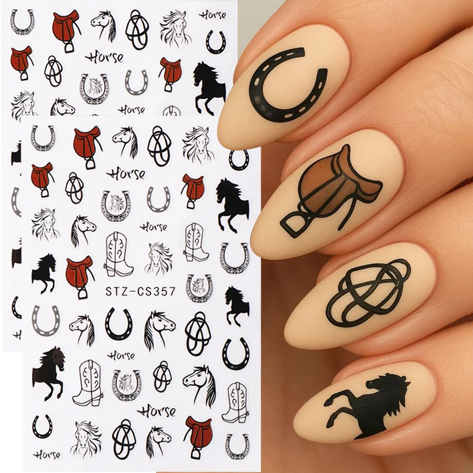 2pcs Horse Year Nail Art Stickers Hooves & Equestrian Design Cartoon Cute Horse New Year Nail Decals DIY Manicure Accessories
2pcs Horse Year Nail Art Stickers Hooves & Equestrian Design Cartoon Cute Horse New Year Nail Decals DIY Manicure Accessories