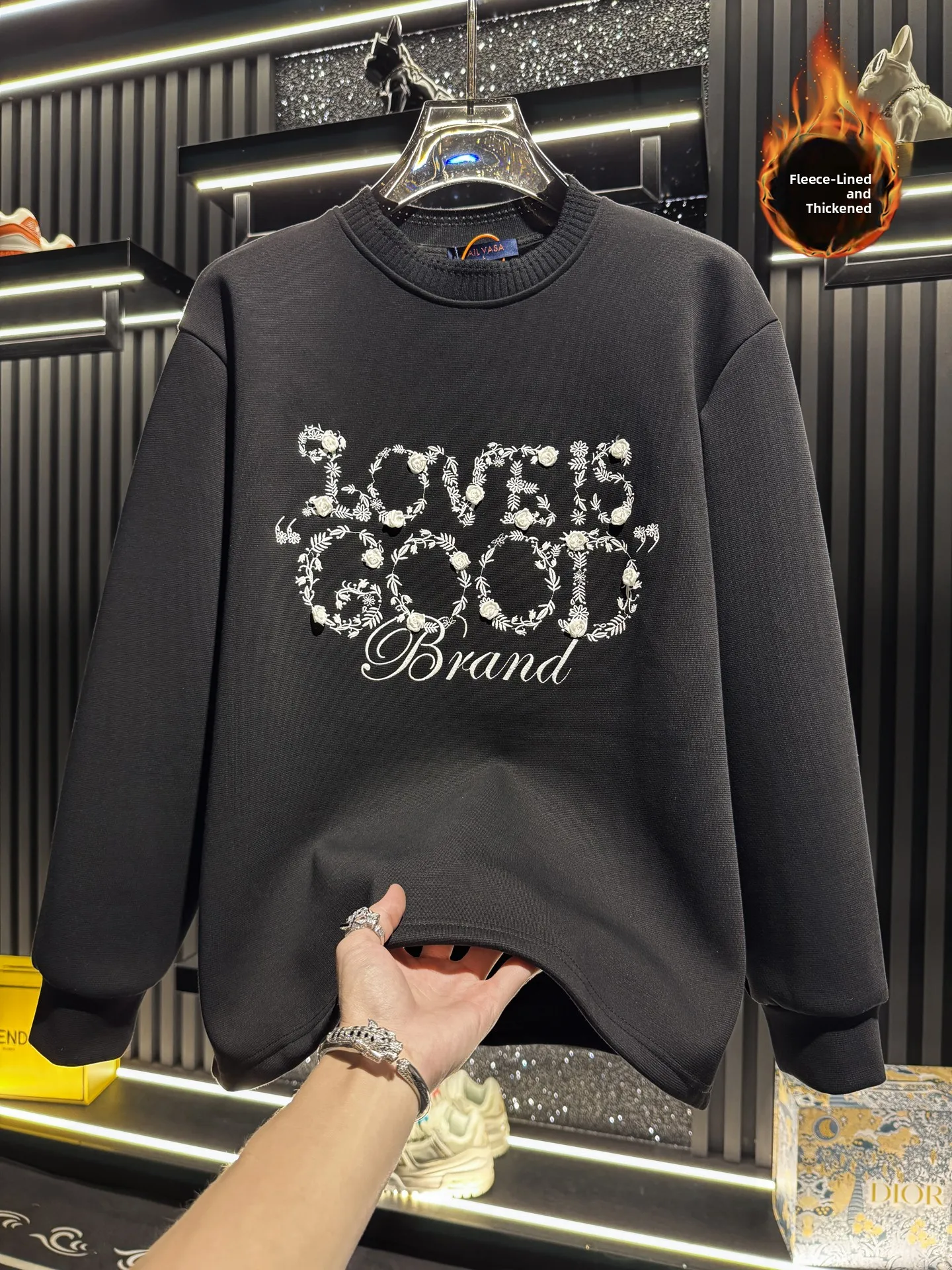 Men's Fce Lined Embroidered Sweatirt Thi Long Sve Letter Print Casual Top Quali Cotton Stand Fit Base Layer irt
Men's Fce Lined Embroidered Sweatirt Thi Long Sve Letter Print Casual Top Quali Cotton Stand Fit Base Layer irt