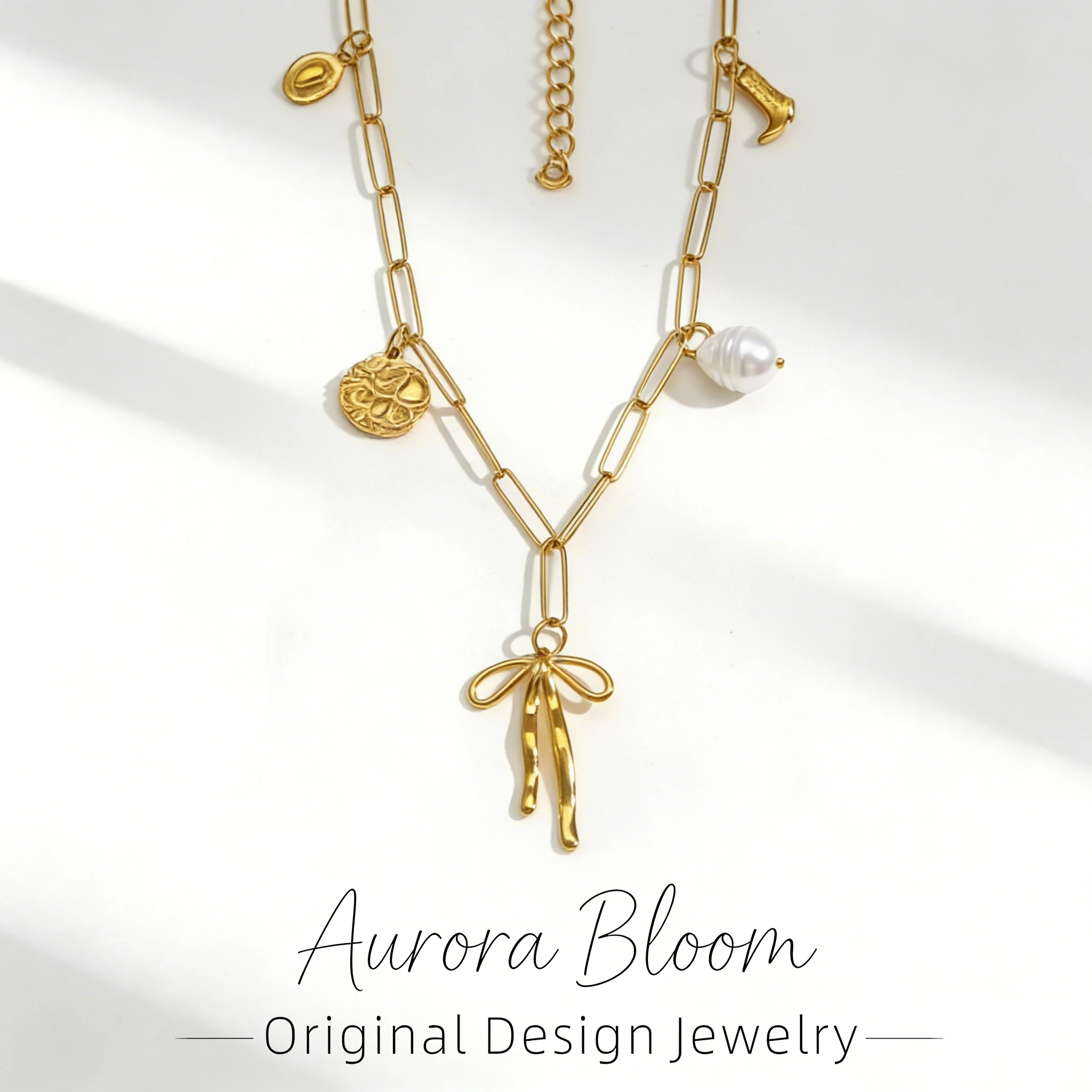 AURORA Y2K Style Bow Pendant Necklaces For Women's Stainless Steel Jewelry Fashion Women's Choker Necklaces Decoration Gift
AURORA Y2K Style Bow Pendant Necklaces For Women's Stainless Steel Jewelry Fashion Women's Choker Necklaces Decoration Gift