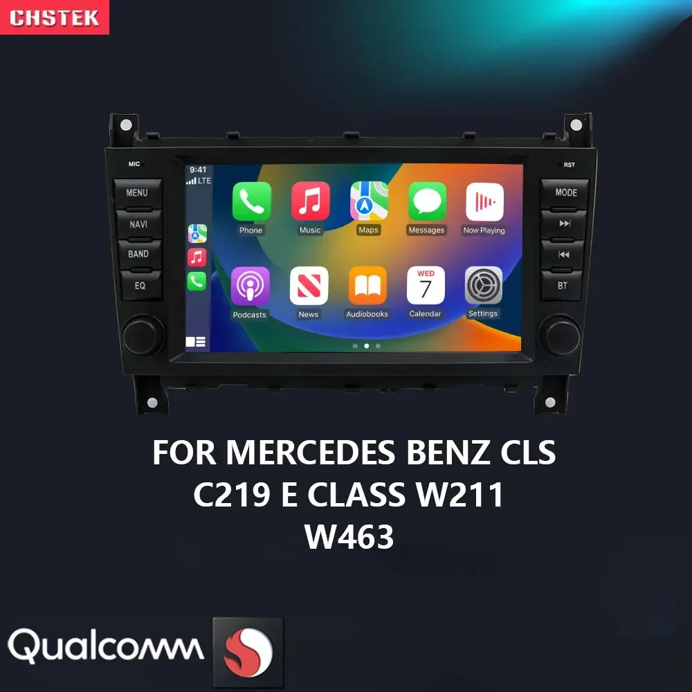 Автомобильный радиоприемник CHSTEK, стерео Carplay Android, автонавигация для Mercedes Benz C Class W203 CLC CLK W209 2004-2007 Qualcomm Bluetooth
Автомобильный радиоприемник CHSTEK, стерео Carplay Android, автонавигация для Mercedes Benz C Class W203 CLC CLK W209 2004-2007 Qualcomm Bluetooth