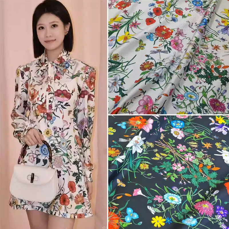 Plant/Flower/Insect Pattern Polyester twill Or Satin Fabric For Dress/Blouse Telas Para Costura Tissus DIY Cloth Sewing Material
Plant/Flower/Insect Pattern Polyester twill Or Satin Fabric For Dress/Blouse Telas Para Costura Tissus DIY Cloth Sewing Material