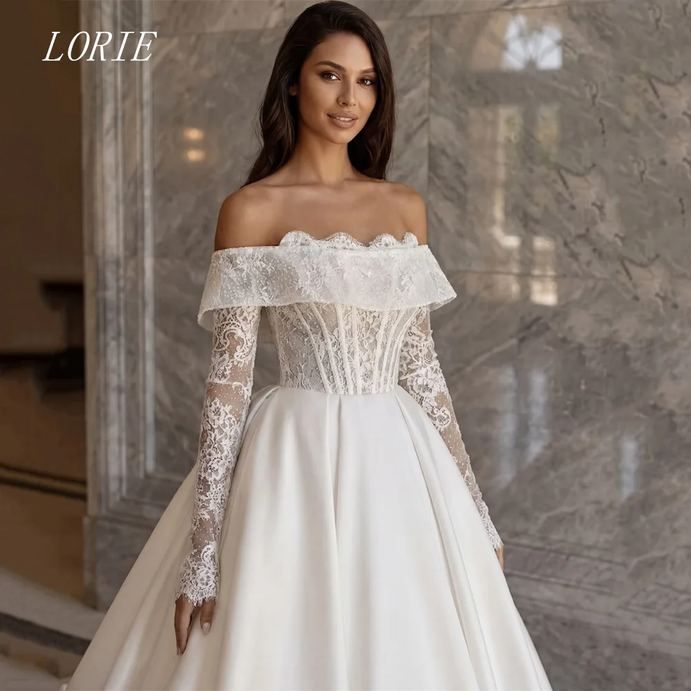 LORIE Luxury Corset A Line Civil Wedding Dress Off The Shoulder Bridal Dresses Appliques Lace Wedding Gown Customized 2026
LORIE Luxury Corset A Line Civil Wedding Dress Off The Shoulder Bridal Dresses Appliques Lace Wedding Gown Customized 2026