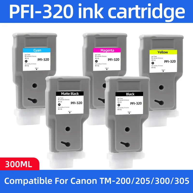Картридж с чернилами PFI-320 PFI320 объемом 300 мл с пигментными чернилами, совместимый с принтерами Canon TM-200, TM-205, TM-300, TM-305, TM350, TM355, TM250, TM255
Картридж с чернилами PFI-320 PFI320 объемом 300 мл с пигментными чернилами, совместимый с принтерами Canon TM-200, TM-205, TM-300, TM-305, TM350, TM355, TM250, TM255
