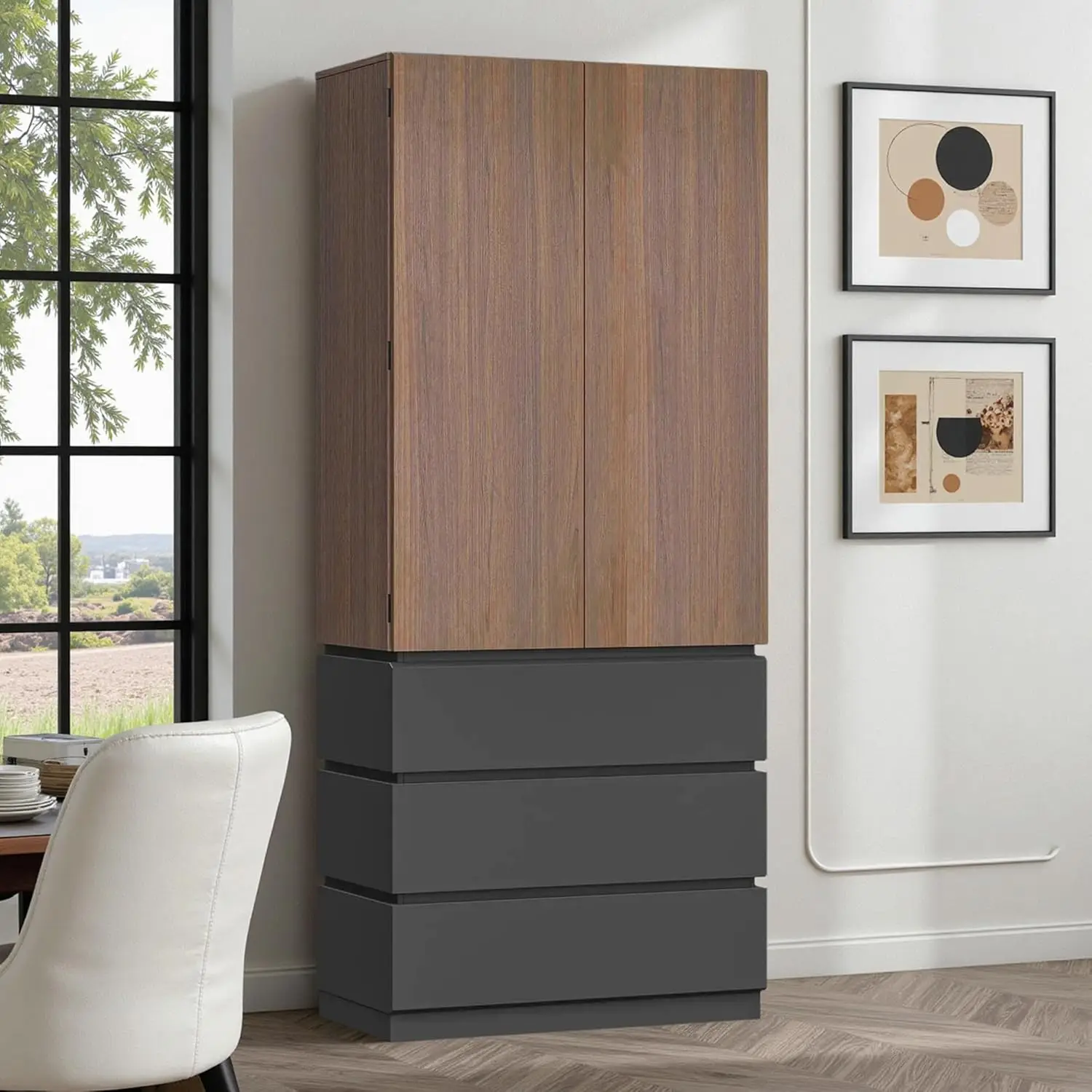 70.8" Kitchen Pantry Cabinet with 3 Drawers Tall Kitchen Storage with 3-Tier Cabinet & Door-Mounted Shelves Hidden, Customized
70.8" Kitchen Pantry Cabinet with 3 Drawers Tall Kitchen Storage with 3-Tier Cabinet & Door-Mounted Shelves Hidden, Customized