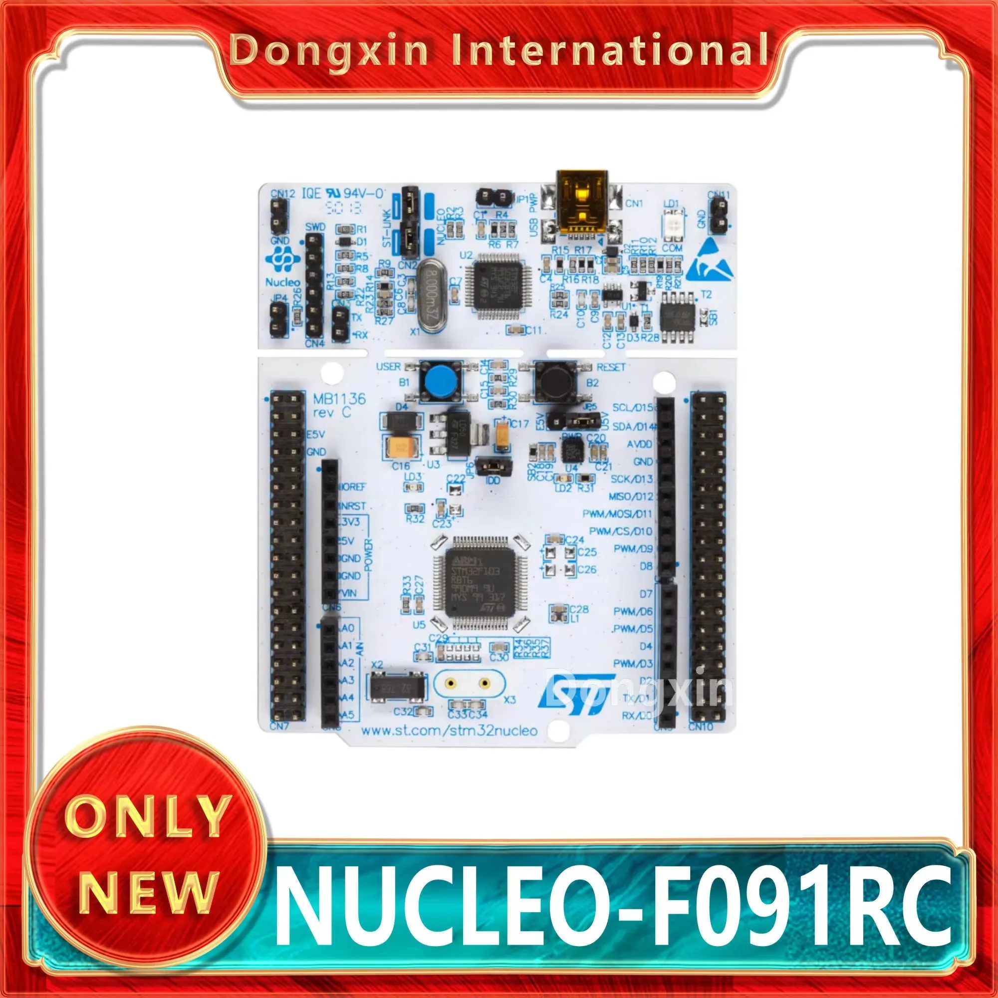 Оригинальная точечная плата разработки NUCLEO-F091RC STM32 Nucleo-64 STM32F091RCT6
Оригинальная точечная плата разработки NUCLEO-F091RC STM32 Nucleo-64 STM32F091RCT6