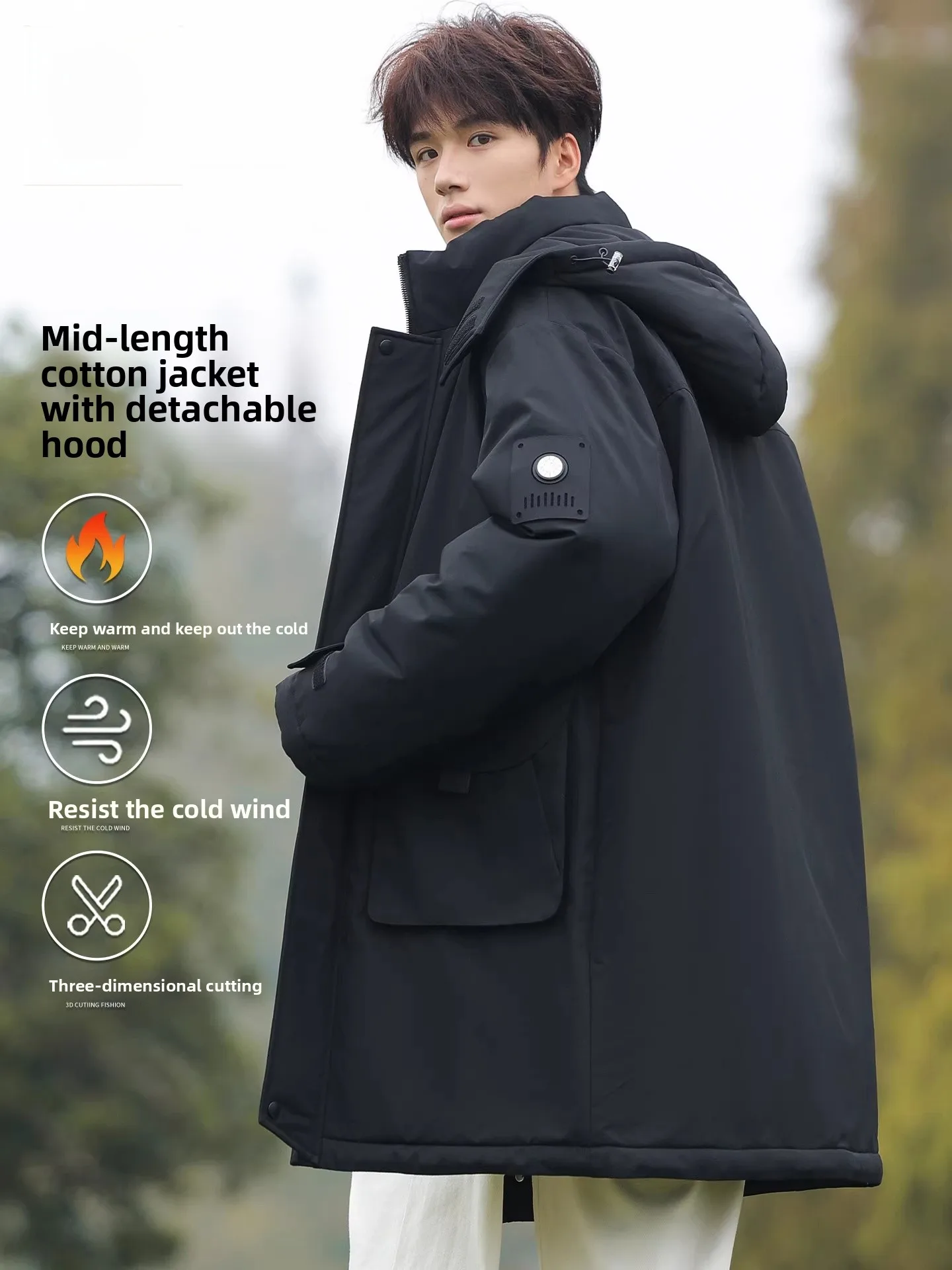 TUCANO Thiened Outdoor Men's Cotton Jaet Hooded Medium-Length ex Faion Brand New Sle Winter Warm Coat
TUCANO Thiened Outdoor Men's Cotton Jaet Hooded Medium-Length ex Faion Brand New Sle Winter Warm Coat
