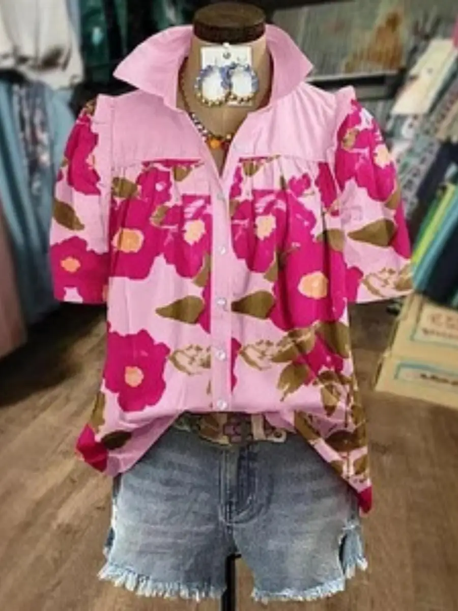 ort Sve Женская одежда из полиэстера с отложным воротником и цифровым принтом irt Floral Street Sle, недеформируемая, лето 20л.
ort Sve Женская одежда из полиэстера с отложным воротником и цифровым принтом irt Floral Street Sle, недеформируемая, лето 20л.