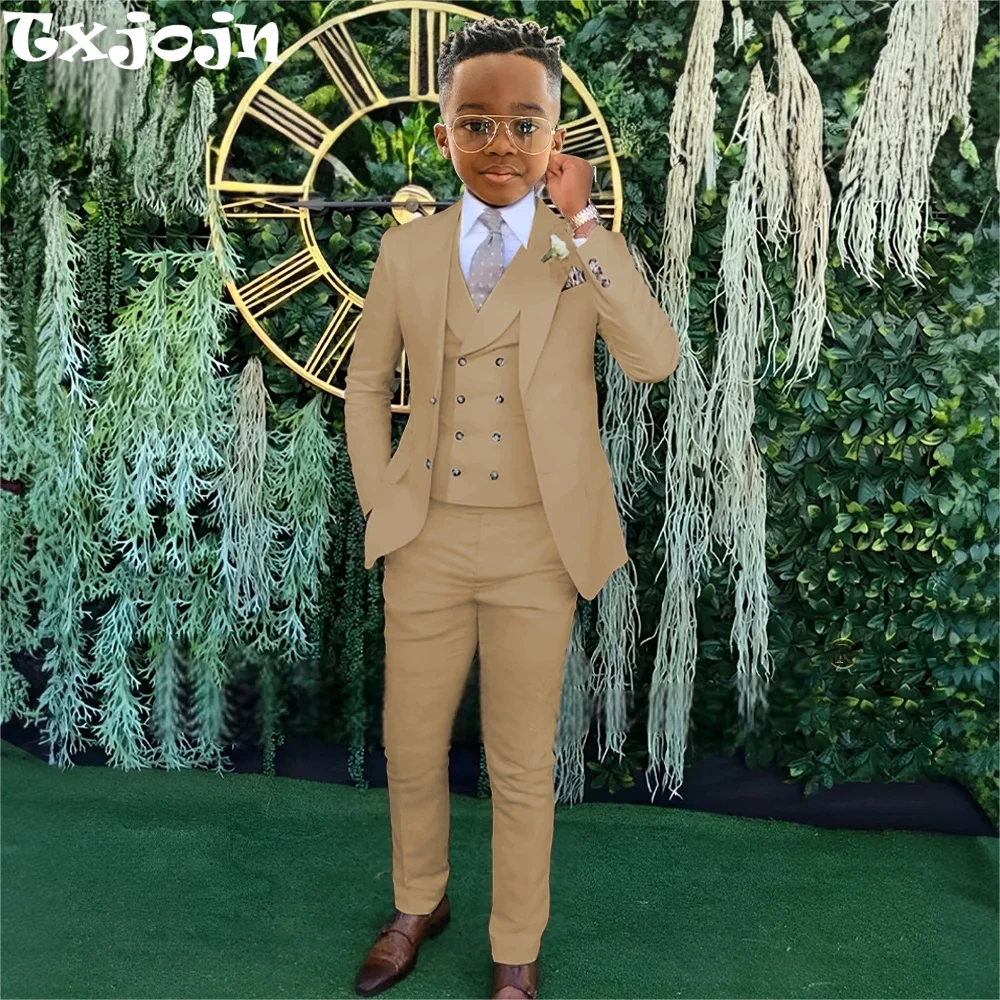 Fashionable Boys Suit Set 3 Pieces Jacket Vest Pants Banquet Party Outfit Elegant Children's Tuxedo Wedding Guest Clothes 2-20T
Fashionable Boys Suit Set 3 Pieces Jacket Vest Pants Banquet Party Outfit Elegant Children's Tuxedo Wedding Guest Clothes 2-20T