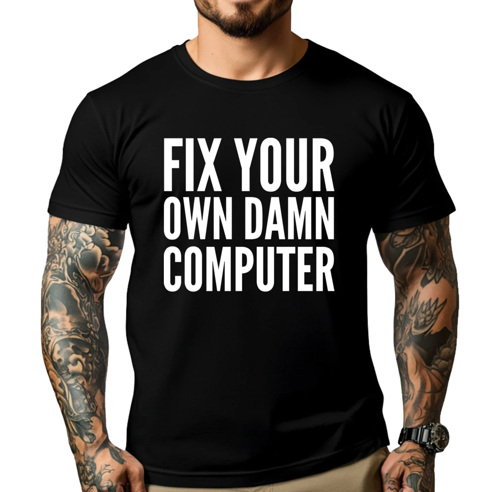 Funny Computer Technician Graphic T Shirts Men Oversized Mans Shirts For Men Chinese Style Short sleeve
Funny Computer Technician Graphic T Shirts Men Oversized Mans Shirts For Men Chinese Style Short sleeve